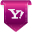 yahoo social media icon shaped like flag